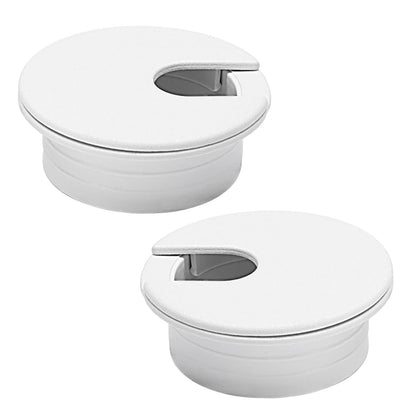 EASYEAH 2 Pcs Desk Grommet 1-3/8" / 35 mm, Desk Cord Hole Cover, Cable Grommet ABS Plastic, Desk Hole Grommet for Home & Office Pc, Detachable Cable Cord Organizer-White