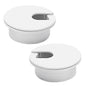 EASYEAH 2 Pcs Desk Grommet 1-3/8" / 35 mm, Desk Cord Hole Cover, Cable Grommet ABS Plastic, Desk Hole Grommet for Home & Office Pc, Detachable Cable Cord Organizer-White