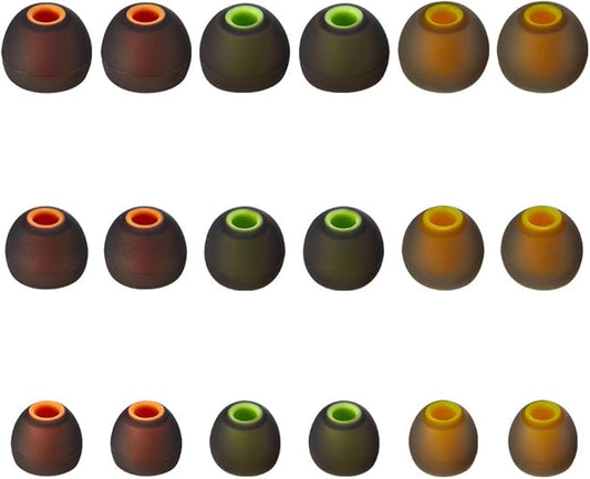Earbud Tips Soft Silicone Earbuds Replacement Tips Fit for in-Ear Headphones(Inner Hole from 3.8mm - 4.2mm Earphones) 9 Pairs S/M/L