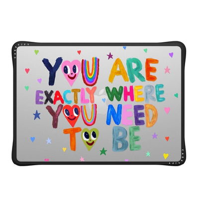 CASETiFY Impact MacBook Air 13.6" (M2-M5) Case [Cushioned Impact Corners/Scratch-Resistant/Anti-Slip Grip] - You are Exactly - Clear Black
