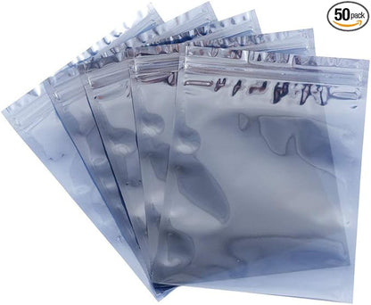 50Pcs Antistatic Resealable Bag 15X20cm/5.9X7.9inch, Premium Anti Static Bag for SSD HDD and Other Electronic Devices