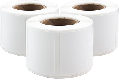 PUQU 30x20mm Direct Thermal Sticker Labels, Self-Adhesive All-Purpose Label Maker Tape, Compatible with AQ Series Label Printer, Refills Standard Laminated Office Labeling, 3 Rolls, 960 Labels
