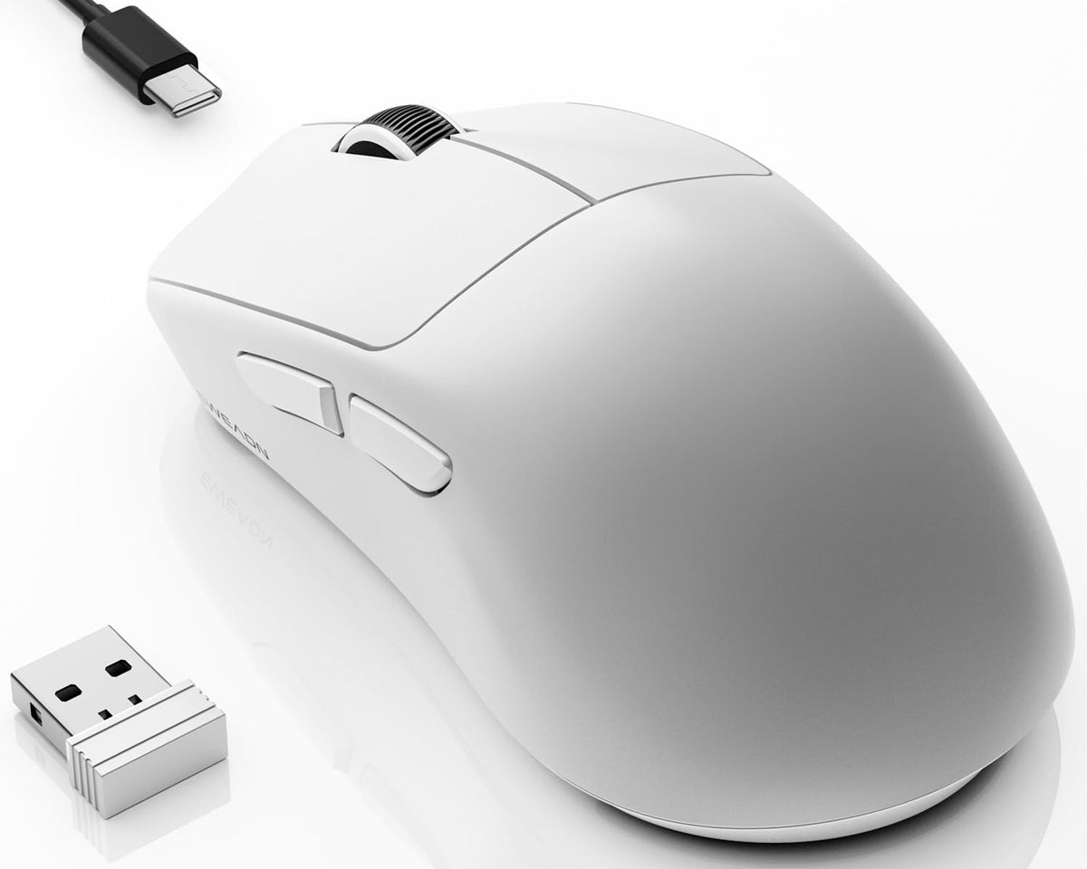 SEUNKWANG EWEAND X23 Pro Gaming Mouse, Tri-Mode 2.4G/USB-C/Bluetooth Wireless Mouse, PAW3311 Sensor, 12,000 DPI, 59g Lightweight, 1ms Ultra-Low Delay, Gaming & Computer Mouse for Laptop/PC/Mac-Black