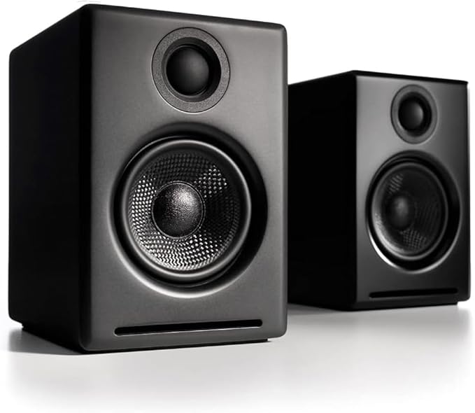 Audioengine A2+ Desktop 24 Bit Wireless Bluetooth Desktop Speakers - 60W Computer Speakers for Music and Gaming