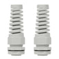 LeMotech 5Pcs NPT 1/2" IP68 Waterproof Cable Gland Flex Spiral Strain Relief Black Nylon Joint with Gaskets for 6-12mm Wire Thread