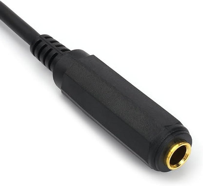 Disino 1/4 Inch Male to Female Stereo Extension Cable Gold Plated Quarter inch Headphone Extension Cable Cord- 20FT /6.6 Meters