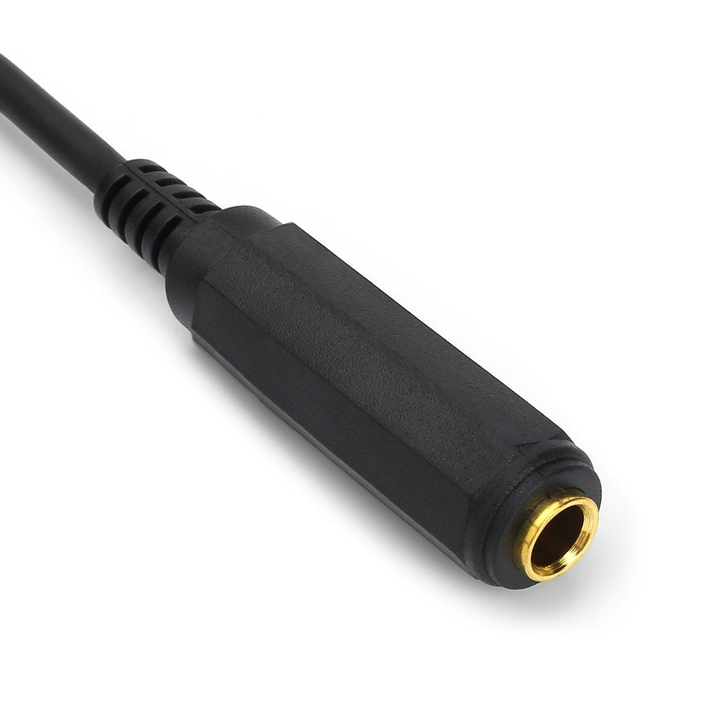 Disino 1/4 Inch Male to Female Stereo Extension Cable Gold Plated Quarter inch Headphone Extension Cable Cord- 20FT /6.6 Meters