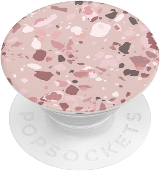 PopSockets Adhesive Phone Grip, Holder, Phone Stand, Pink - Terrazo Clay