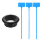 uxcell Desk Grommet, 1" (25mm) Zinc Alloy Cable Hole Cover Wire Cord Organizer with Marked Cable Ties for Home Office Desktop Wire, Black