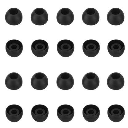WKYMY Silicone Medium Replacement Ear Tips - Eartips for In-Ear Headphones - Rubber Tips Earbud Covers - 10 Pairs (Black)