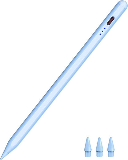 Pen for iPad 2018-2025, HATOKU 15 Mins Fast Charging Pencil 1st Gen with Tilt & Palm Rejection Compatible with iPad Air 3/4/5/M2/M3, iPad mini 5/6, iPad 6/7/8/9/10/11, iPad Pro 11"/12.9"/M4 (Blue)