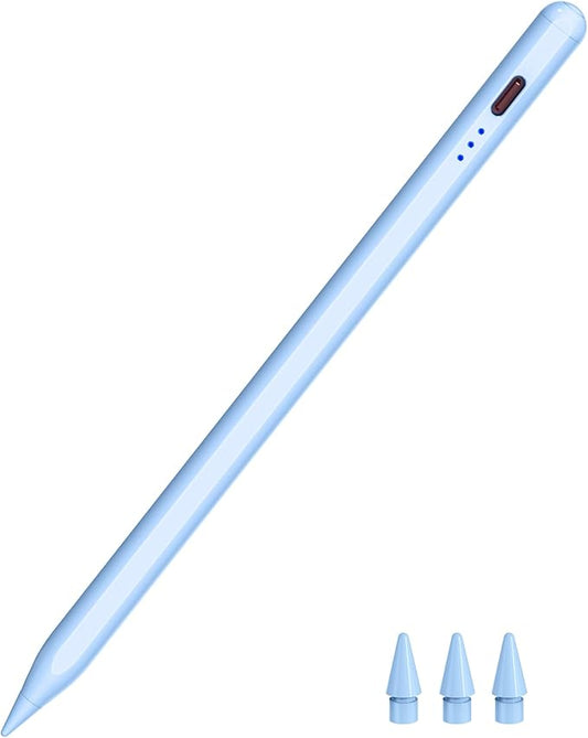 Pen for iPad 2018-2025, HATOKU 15 Mins Fast Charging Pencil 1st Gen with Tilt & Palm Rejection Compatible with iPad Air 3/4/5/M2/M3, iPad mini 5/6, iPad 6/7/8/9/10/11, iPad Pro 11"/12.9"/M4 (Blue)