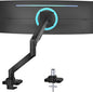 WALI Ultrawide Monitor Arm for 17 to 49 Inch Heavy Duty Curved Screens, Holds 44 Lbs, Adjustable Gas Spring Single Monitor Desk Mount for Samsung Odyssey G9, 75x75/100x100 VESA (GSM001XL-P), Black