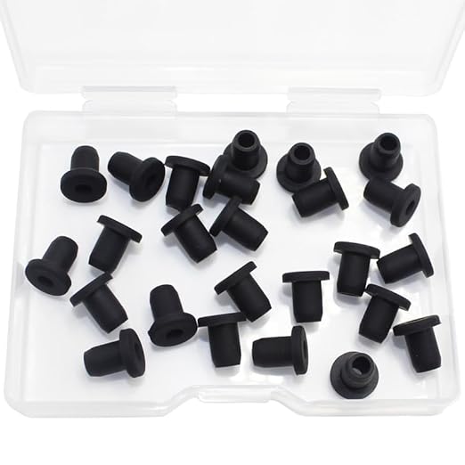 BOPOREAE 3/16" Drill Hole, 1/8" ID Silicone Rubber Grommets for Wiring