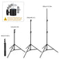 ITOTIN Heavy Duty Light Stand 9.5 Feet/2.8 Meters Adjustable Spring Cushioned Metal Photography Tripod Stand for Photo Studio Speedlight, Ring Light, Photographic Equipments Thickening Flash Stand