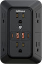 Wall Outlet Extender with Night Light, Power Plug Adapter Multi Plug Outlet Surge Protector with 4 USB Charging Ports (2 USB C), Adapter Spaced Outlets for Home Travel Office-ETL