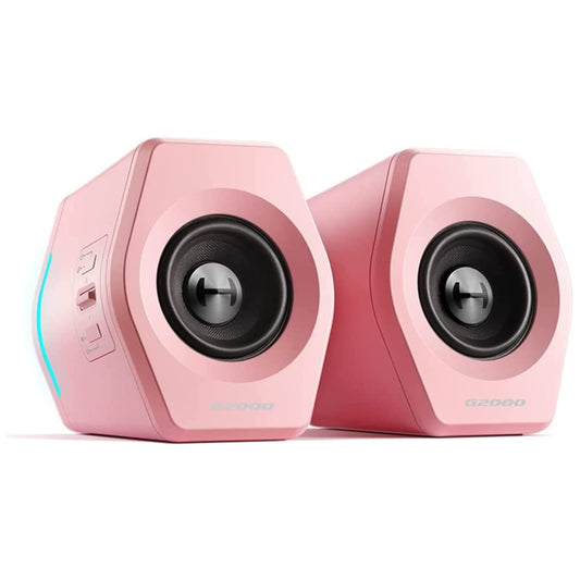 Edifier G2000 32W PC Computer Speakers for Gaming Desktop PC Laptop Mac Computer Woofer Speakers Bluetooth USB 3.5mm AUX Inputs RGB Lights Multimedia Speakers Red