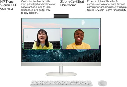 HP 27 Ultra 7 Business All-in-One Desktop, 27" FHD, Intel 12 Cores Ultra 7 155U (Beats Intel i7-1355U), 64GB DDR5 RAM, 2TB SSD, Wireless KB & Mouse, Wi-Fi 6, Windows 11 Pro
