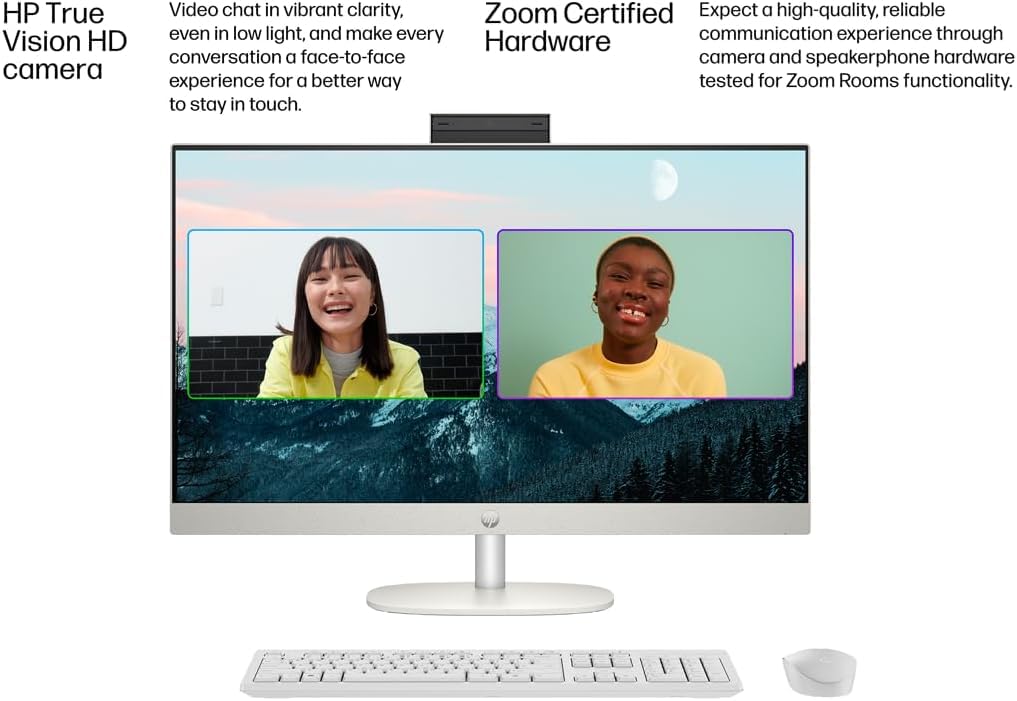 HP 27 Ultra 7 Business All-in-One Desktop, 27" FHD Touch, Intel 12 Cores Ultra 7 155U (Beats Intel i7-1355U), 16GB DDR5 RAM, 1TB SSD, Wireless KB & Mouse, Wi-Fi 6, Windows 11 Pro