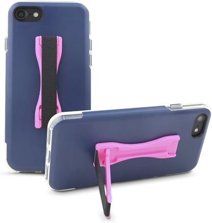 Gear Beast Cell Phone Grip Stand, Universal Phone Strap Finger Holder with Pop Out Kickstand for Men and Women, Ultra Slim Pocket Friendly - Pink