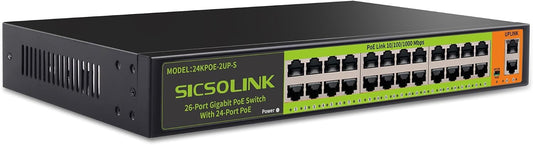 SICSOLINK 18-Port Gigabit PoE+ Switch
