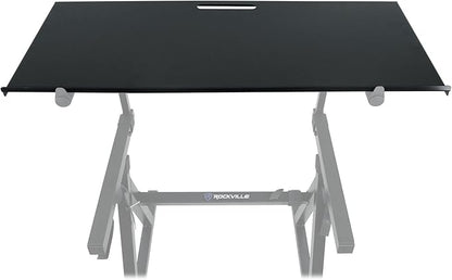 Rockville Z-SHELF Universal Shelf for Z-Stand and X-Stand, 35.4x13.78in Steel Platform, Foam-Padded Edge, Lightweight 7.3 lbs, for Musicians and DJs