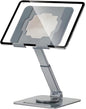 360° Rotating Tablet Stand - Adjustable iPad Tablet Holder for Desk, Foldable iPad Swivel Stand for Home & Office (Muted Gray)