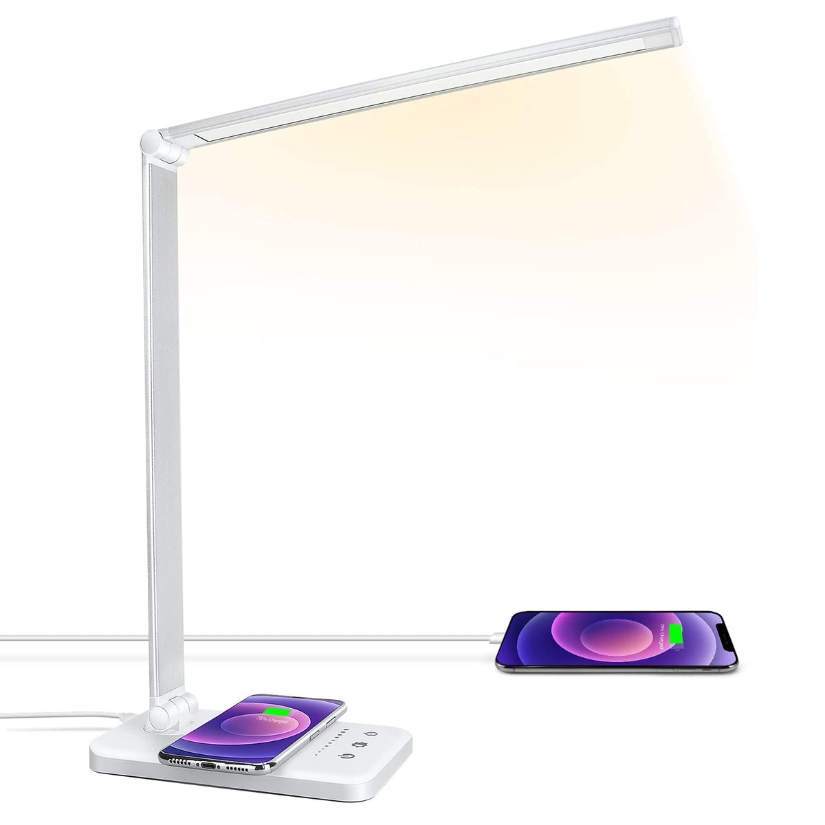 JOSTIC LED Desk Lamp with Wireless Charger, USB Charging Port, Eye Care