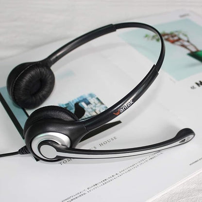 Cell Phone Headset with Microphone Noise Cancelling & Call Controls, 3.5mm Computer Headphones for Samsung PC Business Skype Softphone Call Center Office, Clear Chat, Ultra Comfort