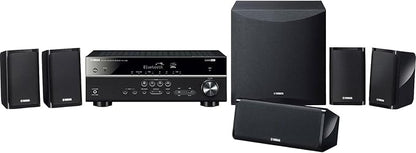 Yamaha Audio YHT-4950U 4K Ultra HD 5.1-Channel Home Theater System with 8" 50W RMS Powered Subwoofer Speakers, True Surround Sound, AV Receiver and Bluetooth Music Streaming Bundle with Accessories