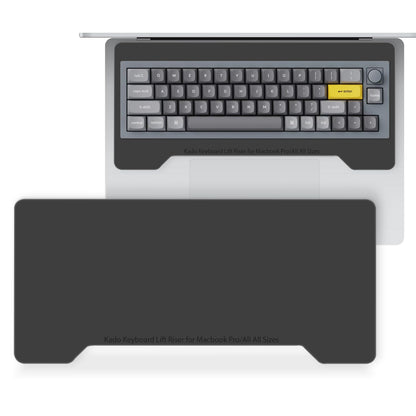 Kado Lift Riser Acrylic for External Keyboard, Frosted Surface Black, Office Gaming Laptop Keyboard Cover Mechanical 40%/60%/65%/70% Stand Holder Made for MacBook Air/Pro 13"/14"/15"/16"