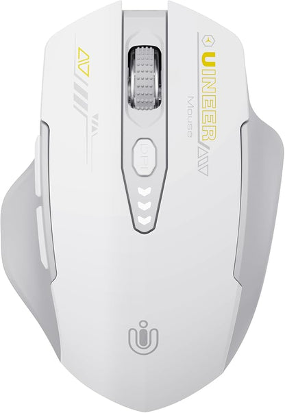 Bluetooth Mouse - Multi-Device Wireless, Upgraded Tri-Mode (BT 5.0/4.0+2.4G Hz) Rechargeable Ergonomic Mouse, 4 Adjustable DPI, Coldless for Laptop and PC