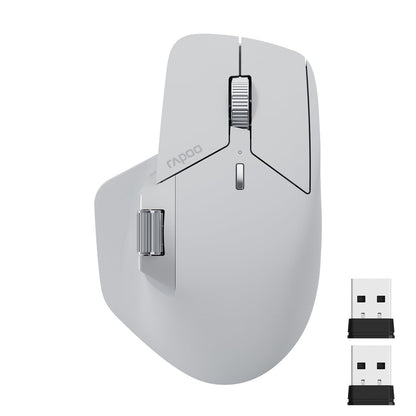 Rapoo MT760 PRO Wireless Mouse, NearLink + Bluetooth 5.0 Multi-Device, 12K DPI, 2K Polling, Ergo for Work & Gaming, 11 Programmable Buttons, On-Board Memory, Quiet Clicks, USB-C, 120 Days Battery Life