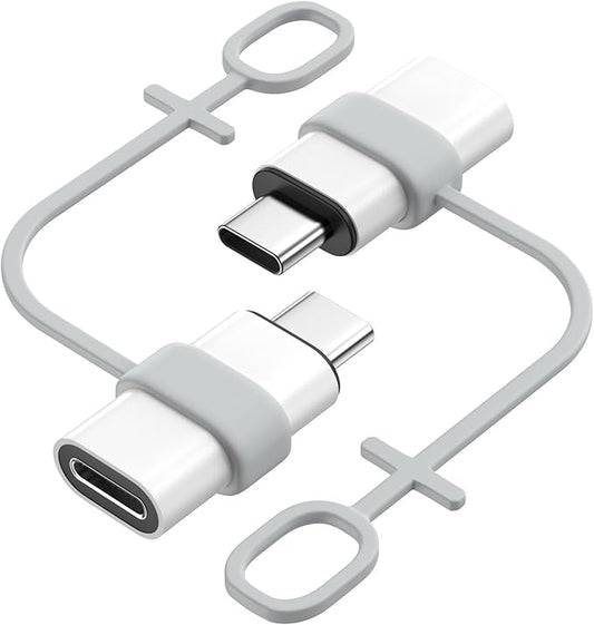 MoKo Lightning to USB C Adapter 2Pack, NOT for Lightning Earbuds/Headphones/OTG, USB-C to Lightning Adapter for iPhone Air 17 16 15 Pro Max Plus,iPad Pro/Air,Galaxy,ONLY for Charging/Data Sync, White