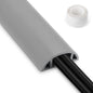 LZEOY 4ft Cord Cover for Wires on Floor, Grey Extension Cable Management, Hide Electrical Hider Protector, Cable Cavity: 0.78" W x 0.32" H