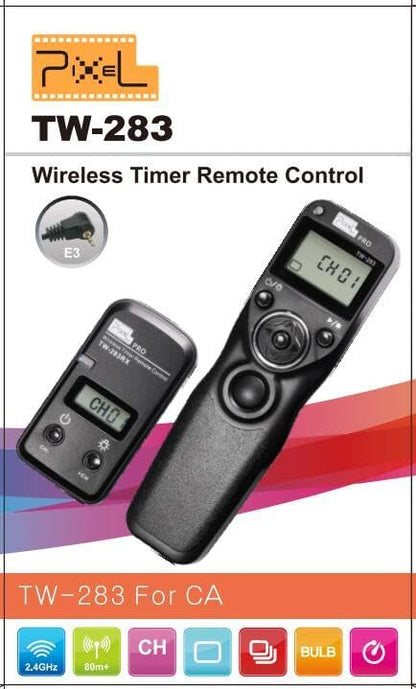 Pixel Remote Timer TW283-E3 LCD Multi-Function Shutter Remote Release Timer Controller Adapter Compatible with Canon EOS DSLR Pentax Contax Cameras