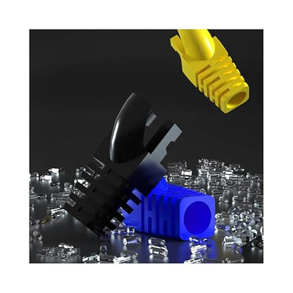 50 Pcs Cat5 Cat5E Cat6 Strain Relief Boot, RJ45 Plug Connector Cover Modular Network Plug Connector Cap Cable Connector Boots, White
