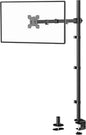 WALI Single Monitor Stand Desk Mount, 39 inch Tall Monitor Stand Fully Adjustable, Articulating Arm for Computer Screen up to 32 inch, 22lbs (M001XXL), Black
