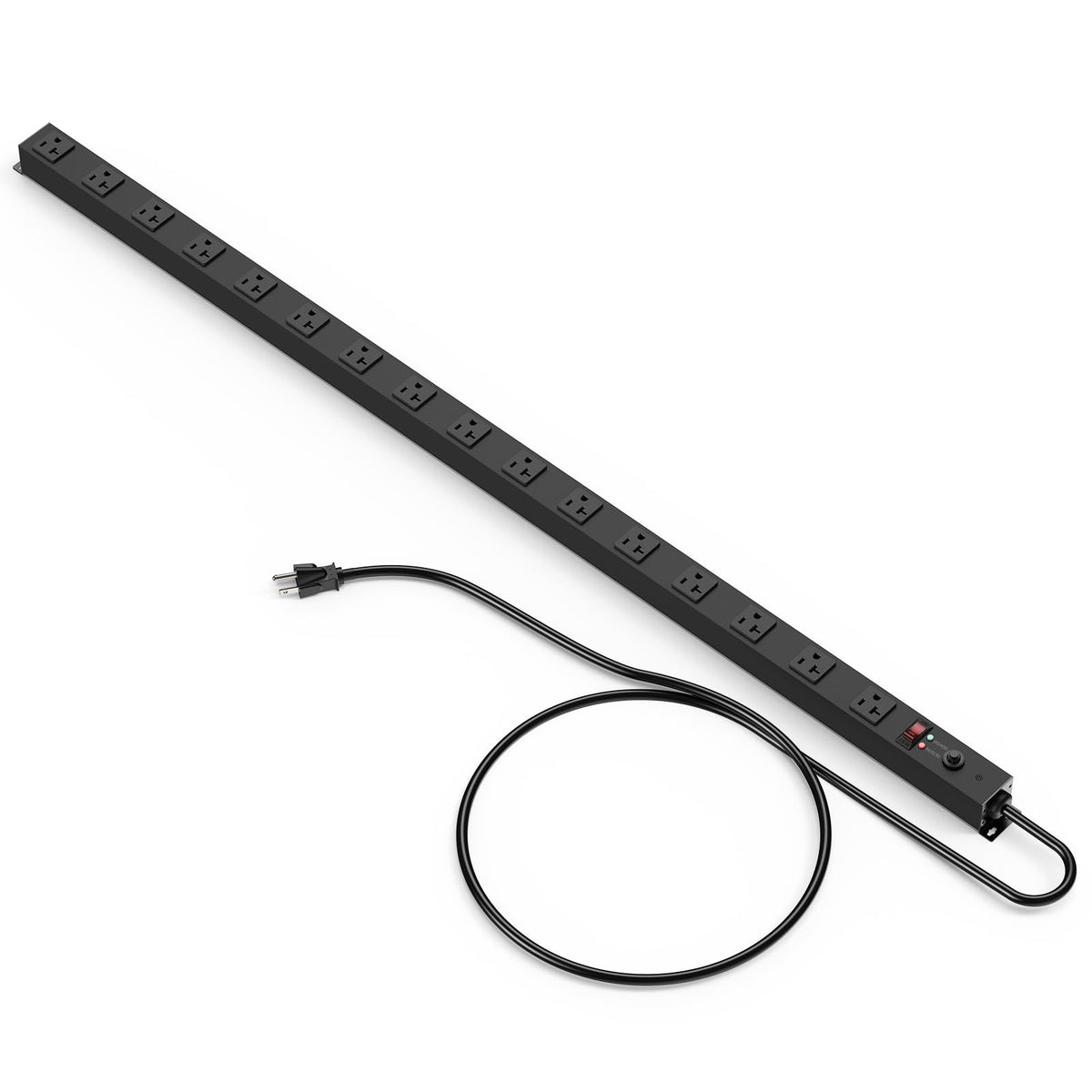 JUNNUJ Extra Long Heavy Duty Power Strip, 12 Gauge High Amp, 4FT, Yellow