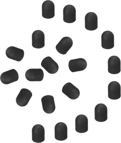 MECCANIXITY 60Pcs Replacement Stylus Pen Tips 5.5mm Conductive Capacitive Touch Screen Pens Tips Silicone Rubber, Black