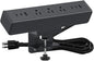 Nightstand Charging Station with 4 USB-C&2 QC 3.0 USB A Ports 3 AC Outlet, Desk Edge Mount Power Strip with USB-C Ports Tabletop Surge Protector Desk Clamp Power Strip for Home Office(Black)
