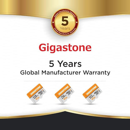 GIGASTONE 128GB Micro SD Card 2-Pack, A1 V30 4K Video Recording, Compatible with Security Camera, Dash cam, Drone, 95MB/s MicroSDXC Memory Card UHS-I Class 10, with 2 SD Adapter