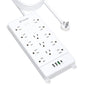 TROND Power Strip Surge Protector 10ft Cord, 4000J, 4 USB, ETL Listed,Black