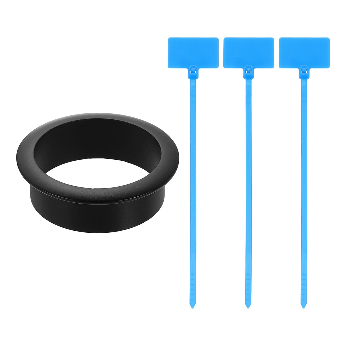 uxcell Desk Grommet, 1" (25mm) Zinc Alloy Cable Hole Cover Wire Cord Organizer with Marked Cable Ties for Home Office Desktop Wire, Black