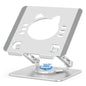 Aoviho Tablet Stand 360° Rotating Aluminum Holder, Adjustable, Portable and Foldable Monitors Stand for iPads, Compatible with 4-12.9" Tablets, Silver