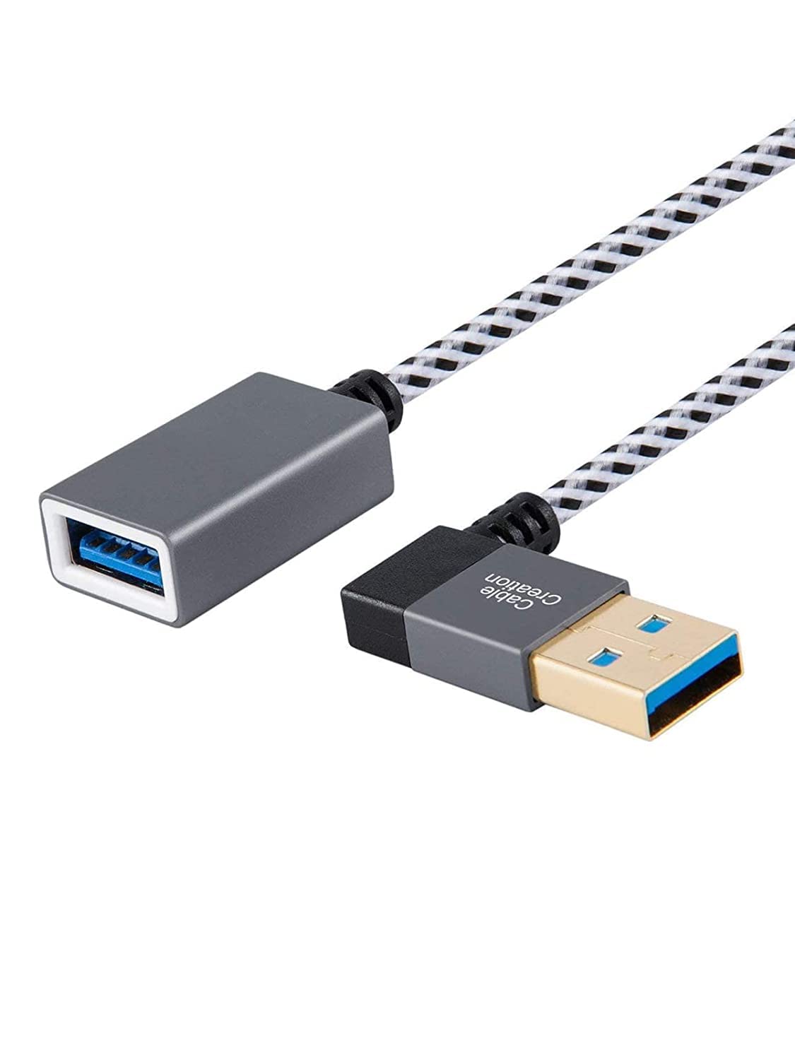 CableCreation 2-Pack Short USB 3.0 Extension Cable, 1FT USB Extender Cord