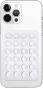 Silicone Suction Phone Case Mount, Non Slip Sticky Phone Grip for Cellphone, Silicon Adhesive Suction Cup Phone Mount, Strong Grip Holder for Selfies and Videos (White)