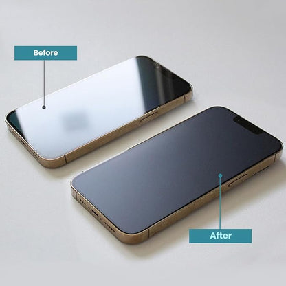 3-Pack Anti-Blue Light Matte Screen Protector For iPhone 12/12 Pro [Support Fingerprint Unlock] Anti-Glare, Anti-Fingerprint [Eye Protection] Bubble-Free Installation with Alignment Jig