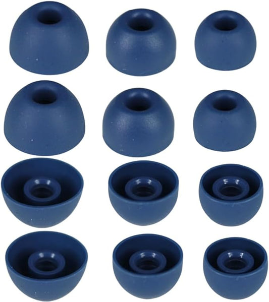 Replacement Ear Tips for Beats Fit Pro, Beats Studio Buds+, Beats Studio Buds, Beats Solo Buds Silicone Earbuds Washable Noise Isolation, Fit in The Charging Case, 6 Pairs S/M/L (Tidal Blue)