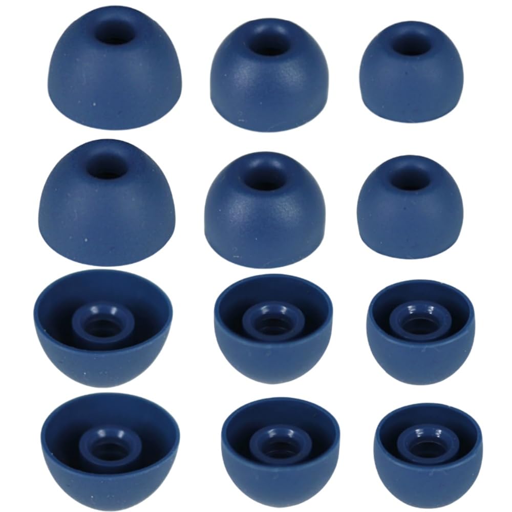 Aginkgo Replacement Ear Tips for Beats Fit Pro, Beats Studio Buds+, Beats Studio Buds, Beats Solo Buds Silicone Earbuds Washable Noise Isolation, Fit in The Charging Case, 6 Pairs S/M/L (Tidal Blue)